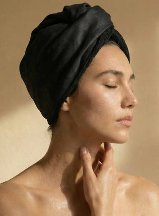 Duschhaube – Frottee Hair Wrap Premium (anthrazit)